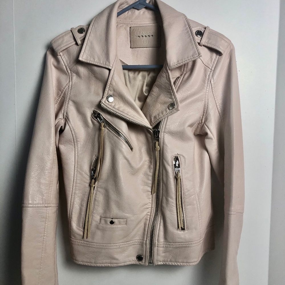 BLANK NYC light pink Moto jacket size small